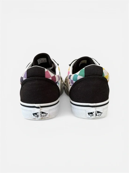 Vans Old Skool Checkerboard Low-top Sneaker in Black Multicolor - Picture 7 of 9